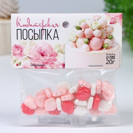 Confectionery sprinkling "roses", mix, 20 g-1