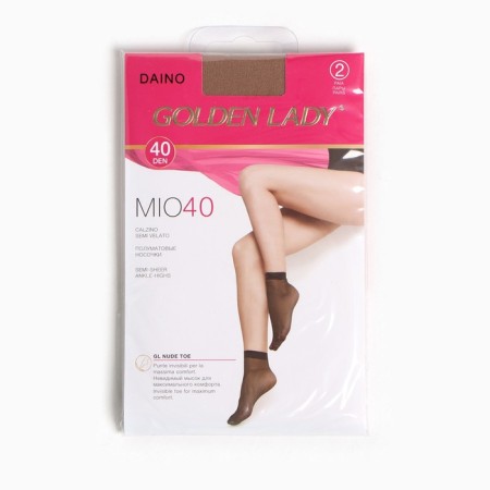 Women's socks Mio 40 den, tan color, one size
