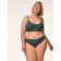 Female top on adjustable straps with mirey top with cup cups, size 54-56, emerald color