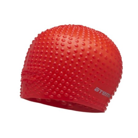 ATEMI BS40 swimming cap, silicone, red color