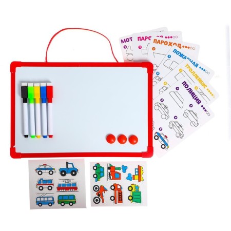 Magnetic marker board “I'm learning to draw. Transport"-1