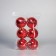 Set of balls plastic D-8 cm, 6 pcs "vintage gloss" red