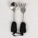 Set a spoon with a fork on a paracord, 13 cm