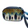 Cross-Bodi bag, lightning department, color blue-metal "feathers"