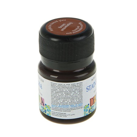 Glass paint stained glass ZHK Decola, 20 ml, brown, 4226419-1