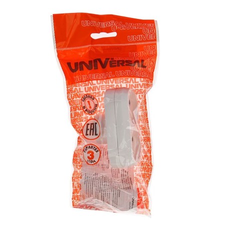UNIVERSAL ramer, 2 nests, 10 A, 250 V, without salary, flat, white-2