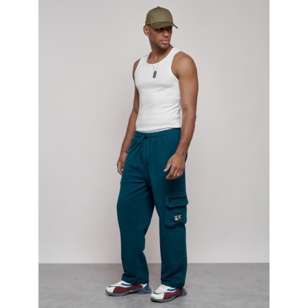 Sports male pants, size 52, blue color-1