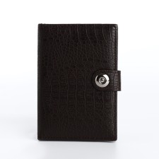 Cover for car documents and passports for magnet, brown color