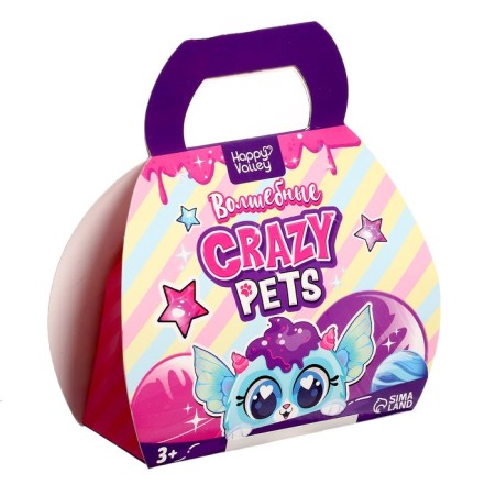 Toy-Surprise "Magic" Crazy Pets, with stickers, blue, mix-3