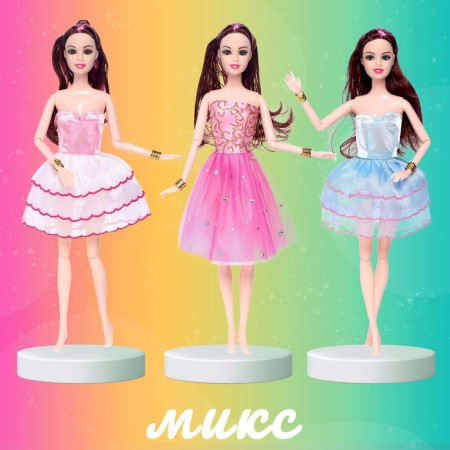 Carbonnic doll "Anna" in a dress, mix-3