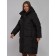 Coat insulated winter female, size 48, black color