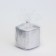 Candle "Square. Marble" in the candlestick of gypsum is small, 5x4.5 cm, silver