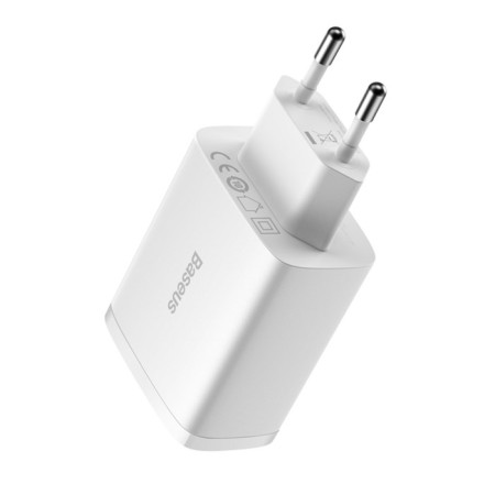 Network charger Baseus, 3USB, 3 A, 17W, white-5
