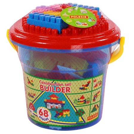 Designer "Builder", 68 elements, in a bucket of maxi with a lid-8