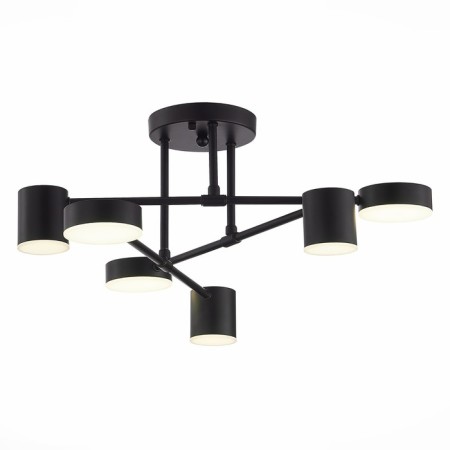 Ceiling EVOLUCE lamp. Sle201042-06. Nobel. 6x7 W, LED, 4000K, 3024 LM, 57x57x25 cm, black color