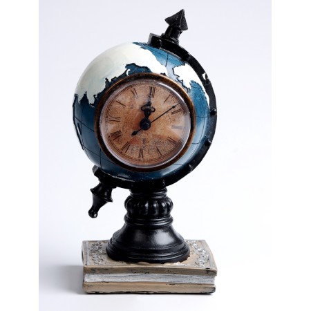 Table interior clock, “Globe”, on batteries, 11 × 7.8 × 13 cm, D-8 cm