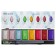 Watercolor paints, mother -of -pearl, + brush, in a plastic box, 8 colors