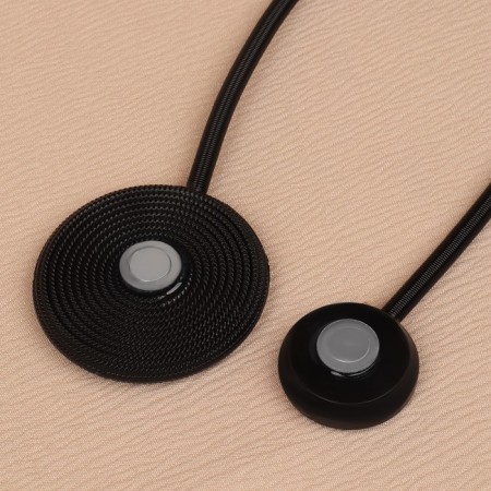 Picking for curtains “Knitted circle”, on the spring, D = 6/3.5 cm, 23.5 cm, black color-2