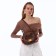 Female bag Textura, small size, brown color
