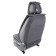 Caps on the front seats Car Performance, 2 pcs, alcantara, rhombus, black-red