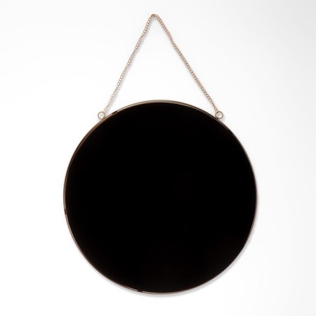 Mirror wall “reflection”, d mirror surface 31 cm, matte gold color-3