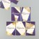Cardboard Biro "Congratulations. Blue with gold" set of 10 pcs (5 types) 4x6 cm