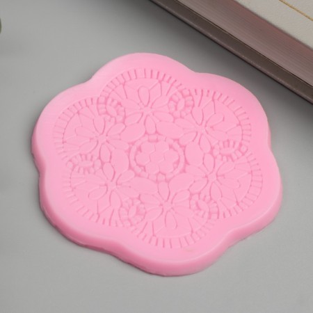 Mold Silicon "Mehendi with flowers" 7.9x7.9 cm-1