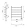 Domoterm electric heated towel rail "Calipso" P5, 500x500 mm, right, white matte