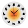 Wall clock, series: interior, "yoga poses from the cat", discrete move, d-23.5 cm