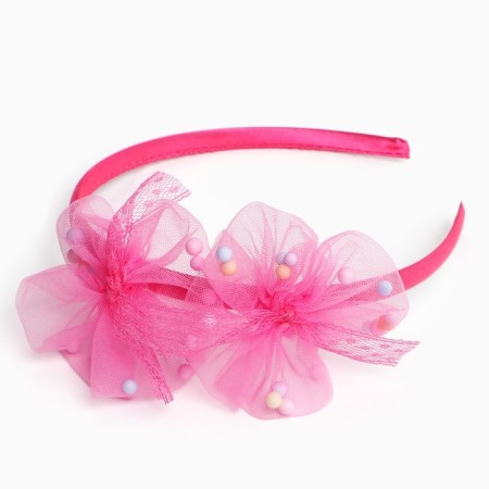 Hair rim pink, flowers, 11 cm, cats aristocrats-1
