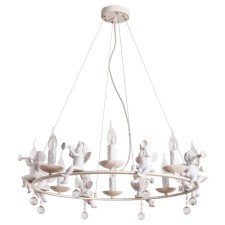 Amur chandelier, 8x40W E14, white color, gold