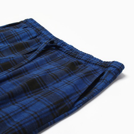 Male pants homemade, color blue-black cage, size 50-1