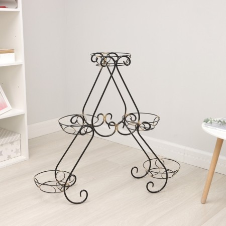Flower stand "Bouquet", d = 17 cm, black color-1