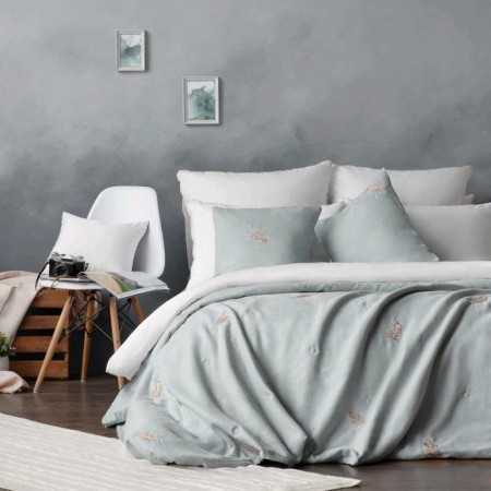 Set "Mika": a cover of 160 x 220 cm, pillowcases 40 x 40 cm - 2 pcs, blue