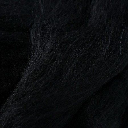 Fasting wool 100% half -toned wool 100g (02 black)-2