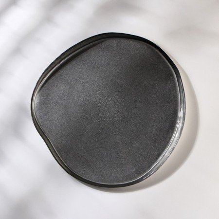 Dish with a side Trend, D = 28 cm, the color is gray