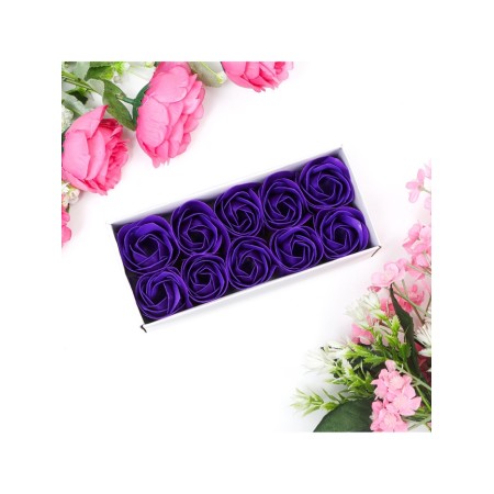 Soap roses, purple, set of 10 pcs.-10