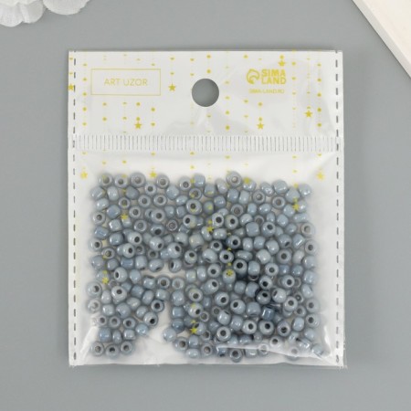 Round beads 6/0 "graphite pearl" 20 g-3