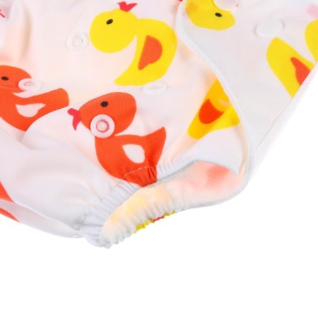 A reusable diaper with the "Ducklings" liner-6