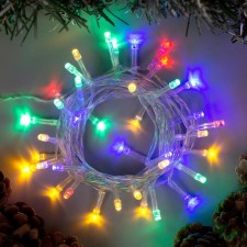 Гирлянда «Нить» 4 м, IP20, прозрачная нить, 40 LED, свечение мульти, 2 режима, AAх3