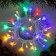 Garland “thread” 4 m, IP20, transparent thread, 40 LED, glow of multi, 2 modes, aakh3
