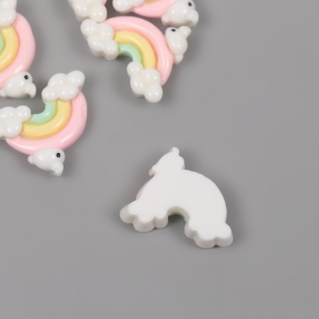Decor for creativity plastic "Rainbow in the clouds" set of 6 pcs 1.6x2.3x0.8 cm-1