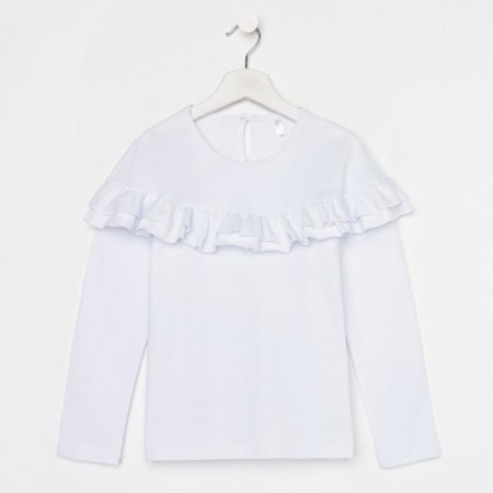 School blouse for a girl, white color, height 140 cm-6
