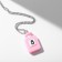 Pendant "Joy" Spirits, white-pink color in silver, 40 cm