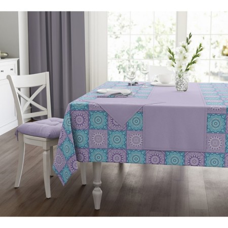 India tablecloth, size 110x140 cm, purple color