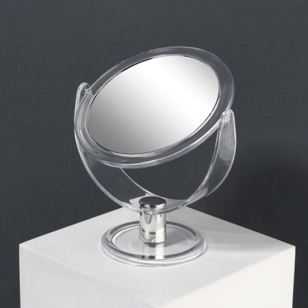 The mirror of the desktop “circle”, bilateral, with an increase, D mirror surface 10.5 cm, the color is transparent-1