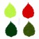Stickers "Birch leaves", set 4 pcs.