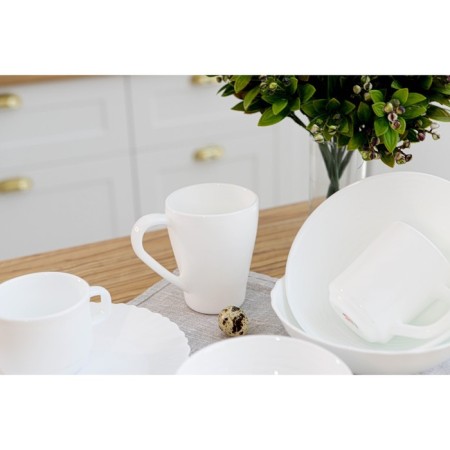 Mug of the share "grace", 350 ml, glass ceramics, white color-4