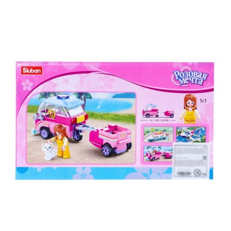 Constructor Pink Dream "Machine with a trailer", 116 parts-1