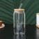 Glass glass with an eco tube, 500 ml, 7.5 × 15.5 cm